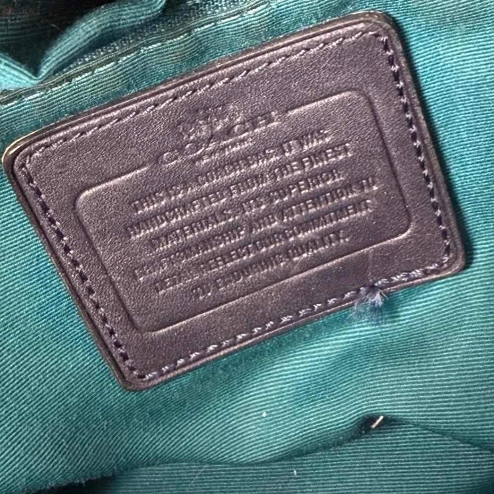 Coach Varsity City Tote F38405 Striped Monogram Leather